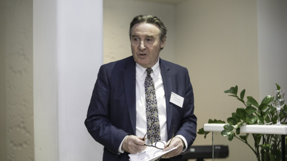 University of West London Vice-Chancellor Professor Peter John CBE speaking at an event