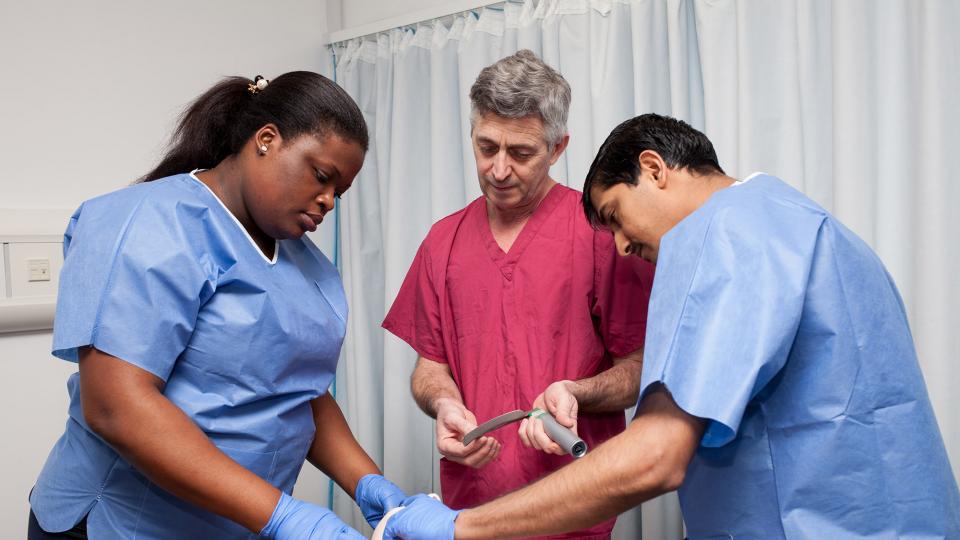 A demonstration of operating department practice in a hospital setting