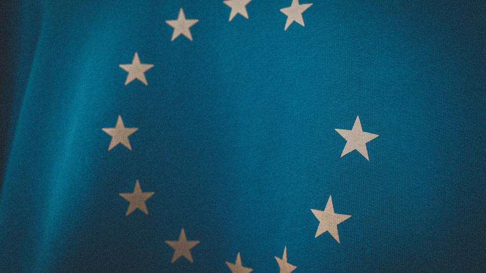 A flag of the EU missing one star - Brexit.