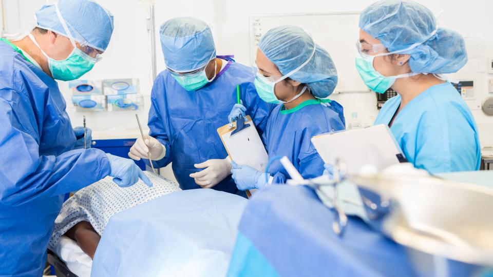 ODP students in an operating theatre