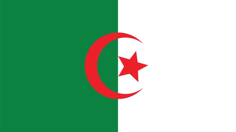 The flag for Algeria
