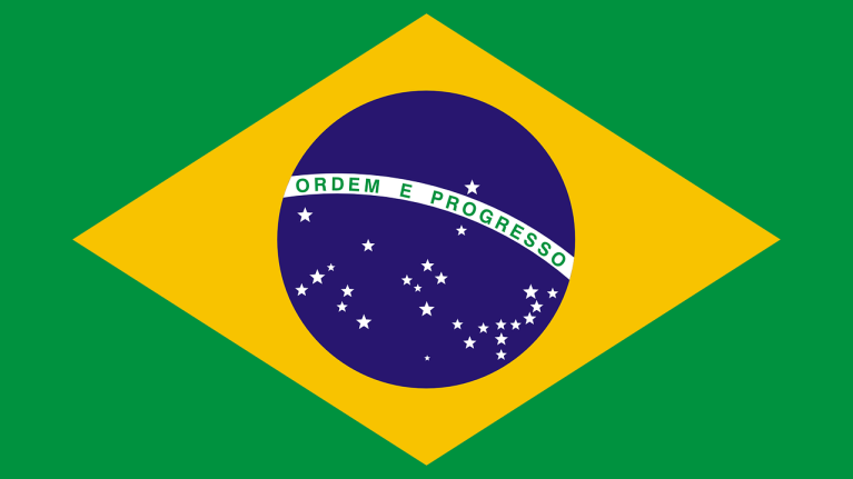 The flag for Brazil