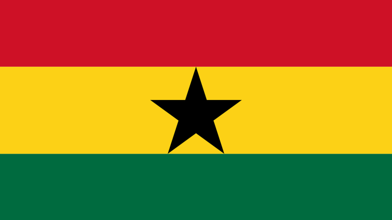 The flag for Ghana
