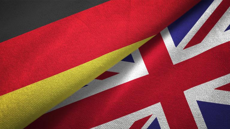 German and UK flags