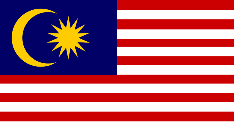 The flag for Malaysia