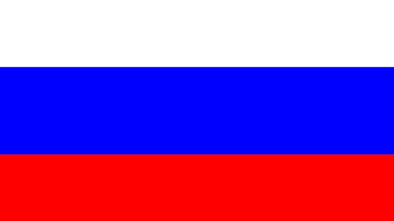 The flag for Russia