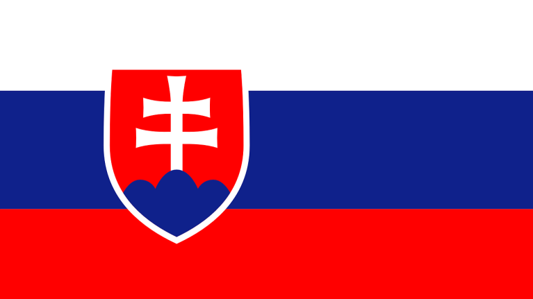 The flag for Slovakia