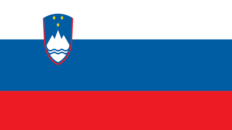 The flag for Slovenia