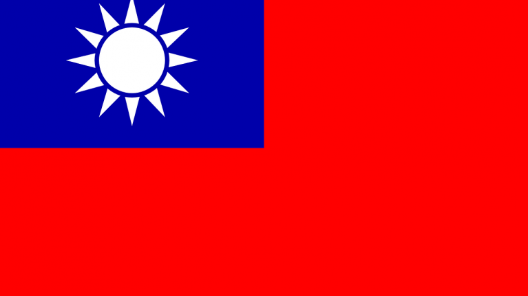 The flag for Taiwan