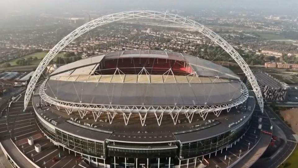Aerial view of Wembley Stadium