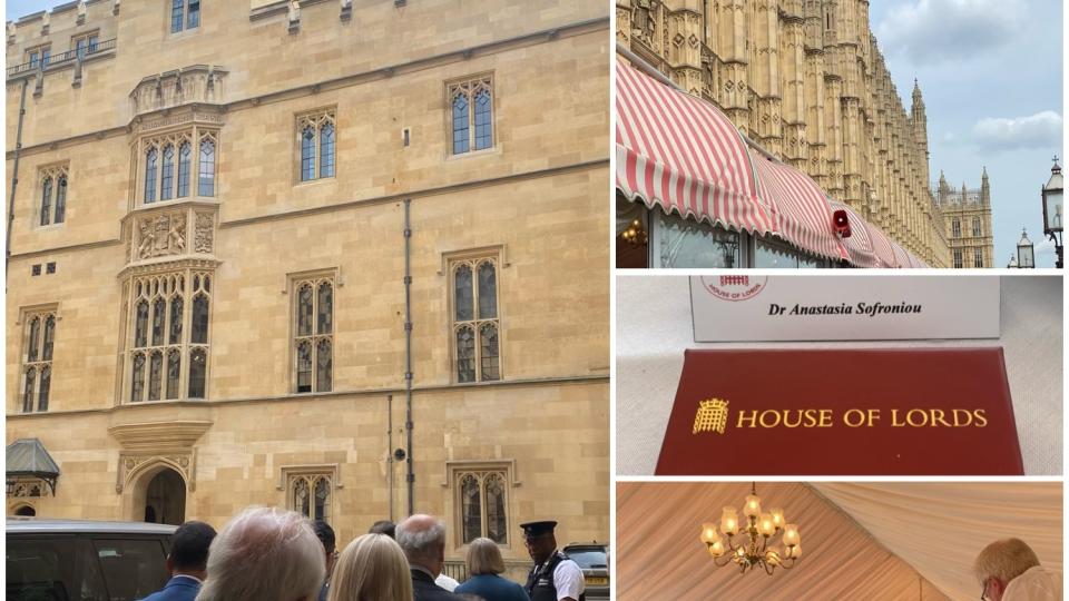 Photos of WInSTEM members visiting the House of Lords