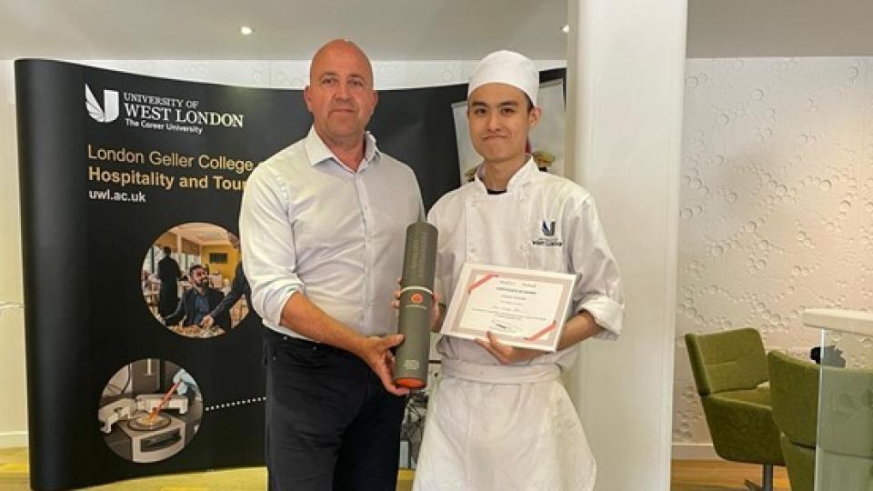 Jun Ming Yee - 1st place and winner of the bespoke engraved Chefs Knife, awarded by Laith Amiry of ‘Foie Royale’
