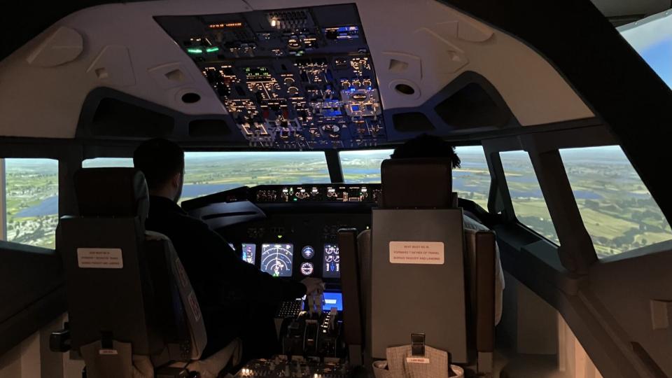 Interior of the Flight Pad simulator at UWL