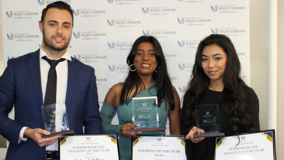 Awards winners at the Claude Littner Business School Student of the Year ceremony