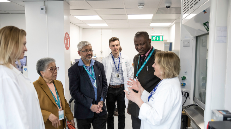UWL staff members and visitors touring the West London Food Innovation Centre at the School of Medicine and Biosciences