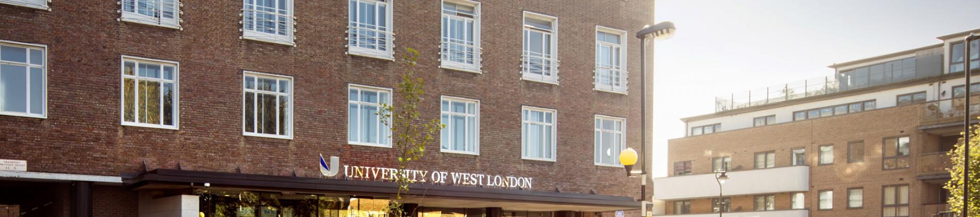 The front entrance to the University of West London, Ealing site