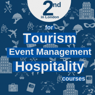 2nd in London for Hospitality, Event Management and Tourism courses (*2).