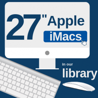 27" Apple iMacs in the library.