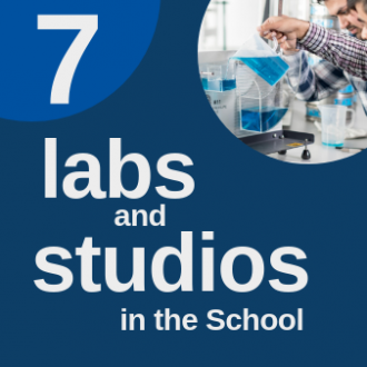 7 labs and studios in the School.