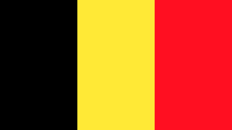 The flag for Belgium
