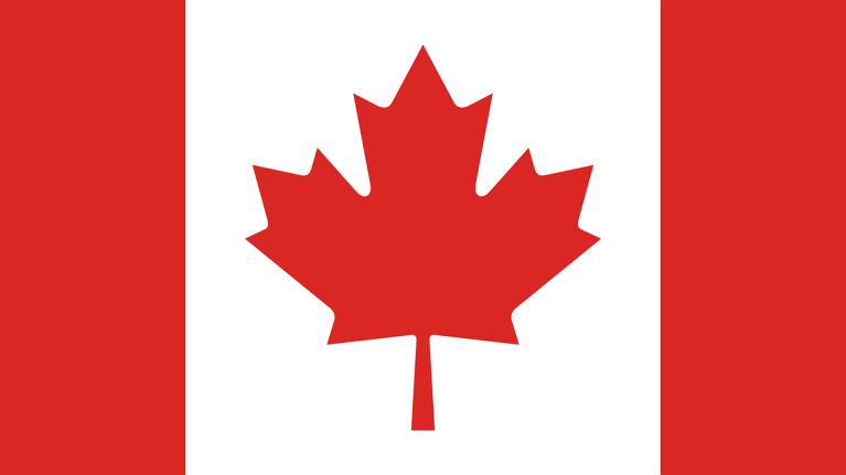The flag for Canada