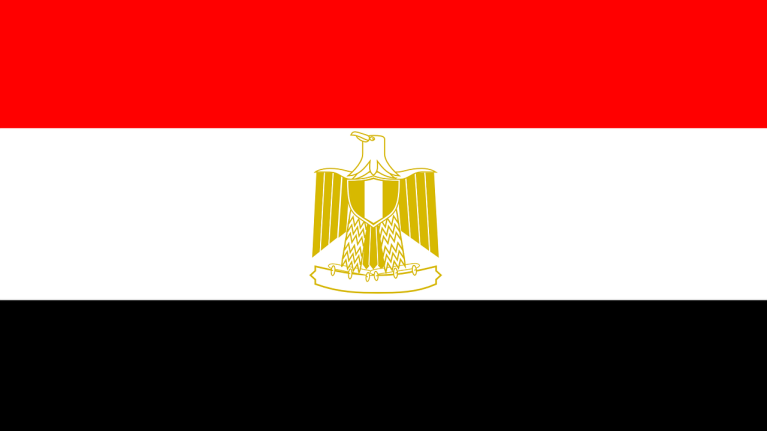 The flag for Egypt