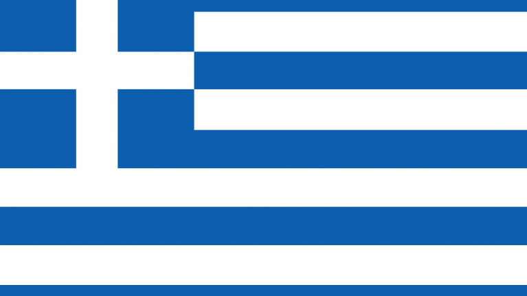 The flag for Greece