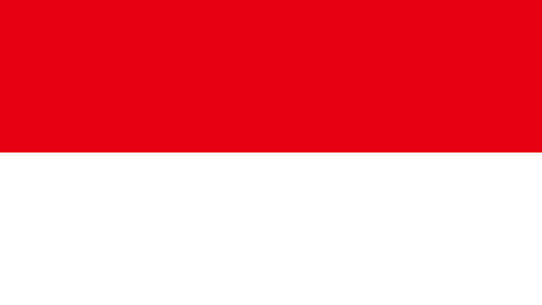 The flag for Indonesia