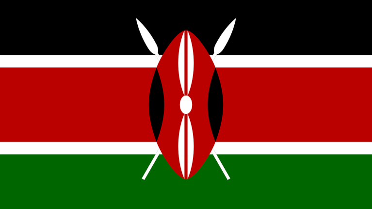 The flag for Kenya