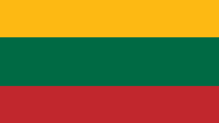 The flag for Lithuania