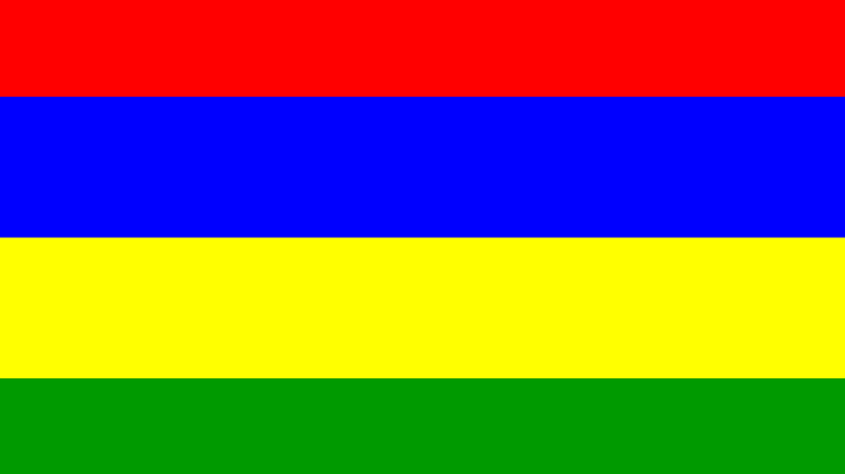 The flag for Mauritius