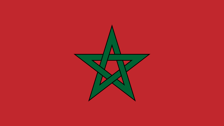 The flag for Morocco