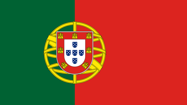 The flag for Portugal