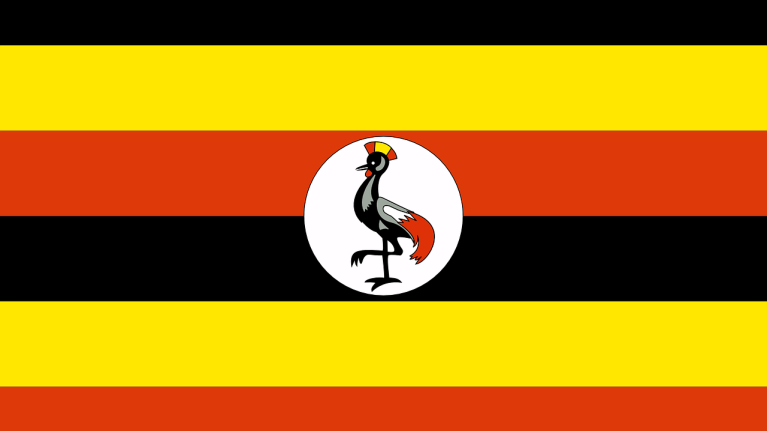 The flag for Uganda