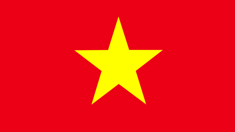 The flag for Vietnam