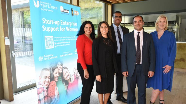 A group of entrepreneurs at the UWL Westmont Business Hub