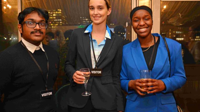 Student attendees at an Air League Inclusivity in Aviation event, sponsored by the University of West London
