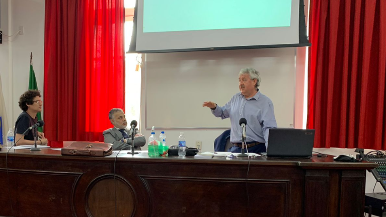 University of West London professor Michael Loughlin speaking at a philosophical health event