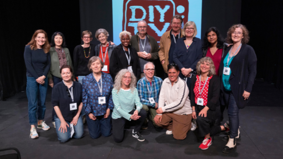Attendees and speakers at the Festival of (Me)dia, run by the DIY TV project at the University of West London